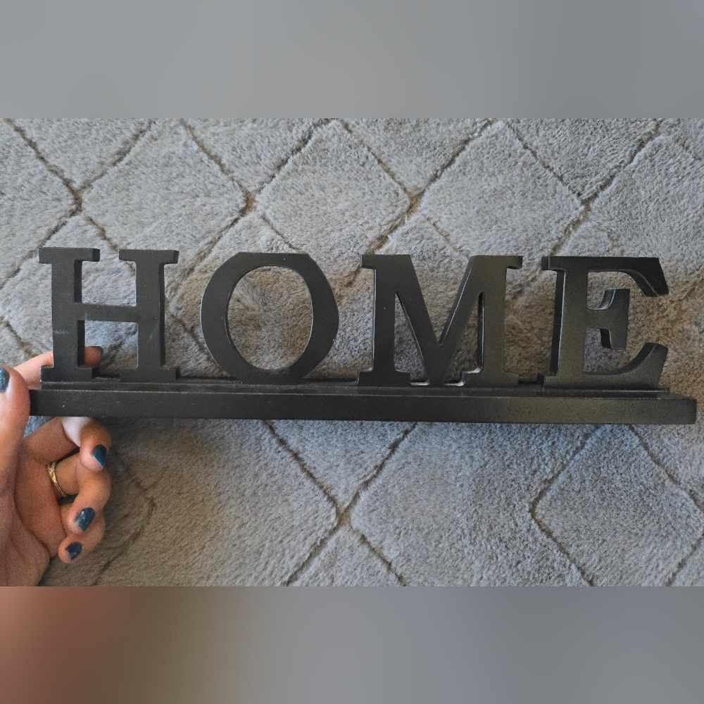 Black HOME Wall Decor Sign
